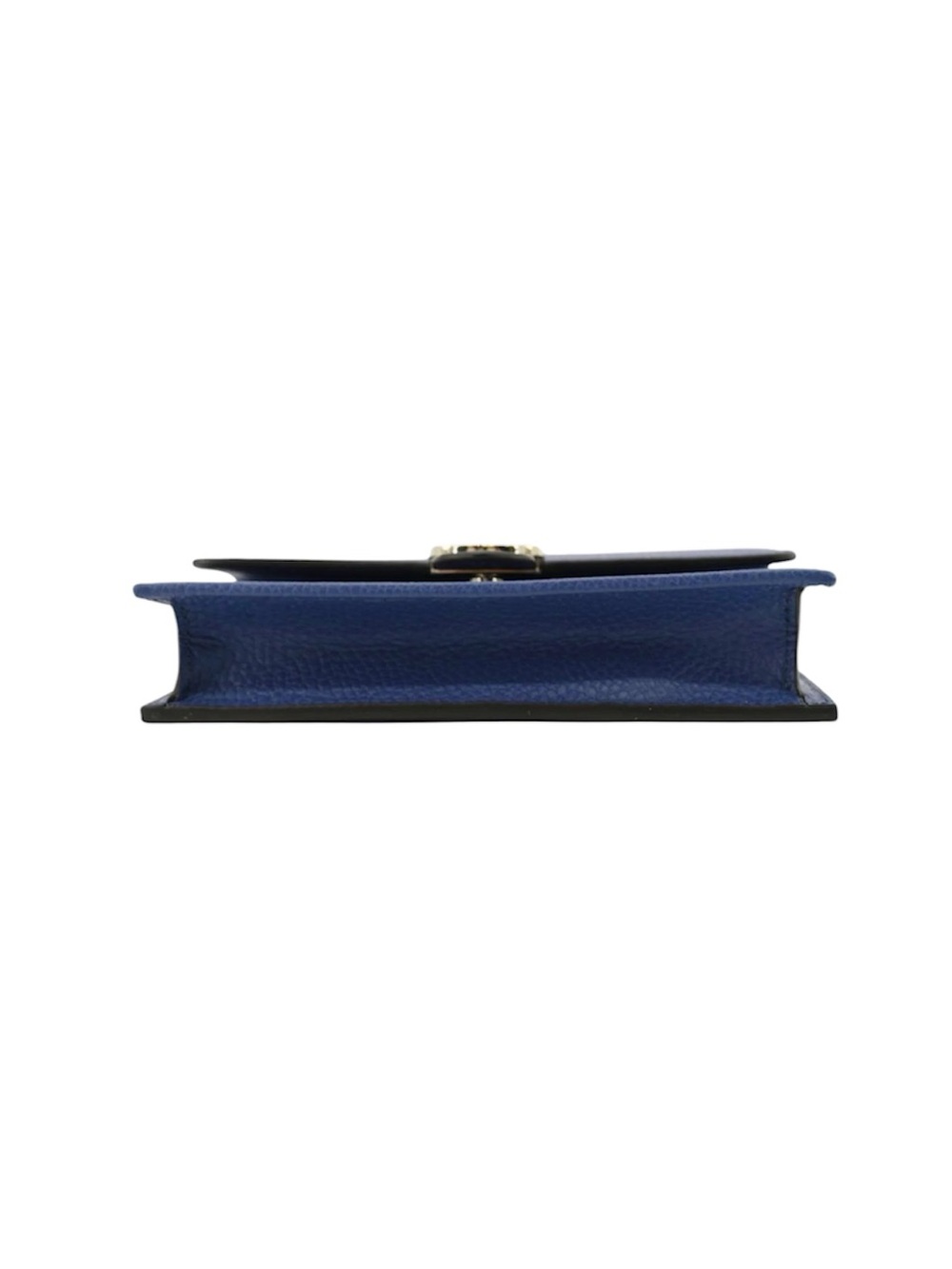 GUCCI Dollar Interlocking G Calfskin Leather Chain Wallet Crossbody Bag Blue - Picture 7 of 12